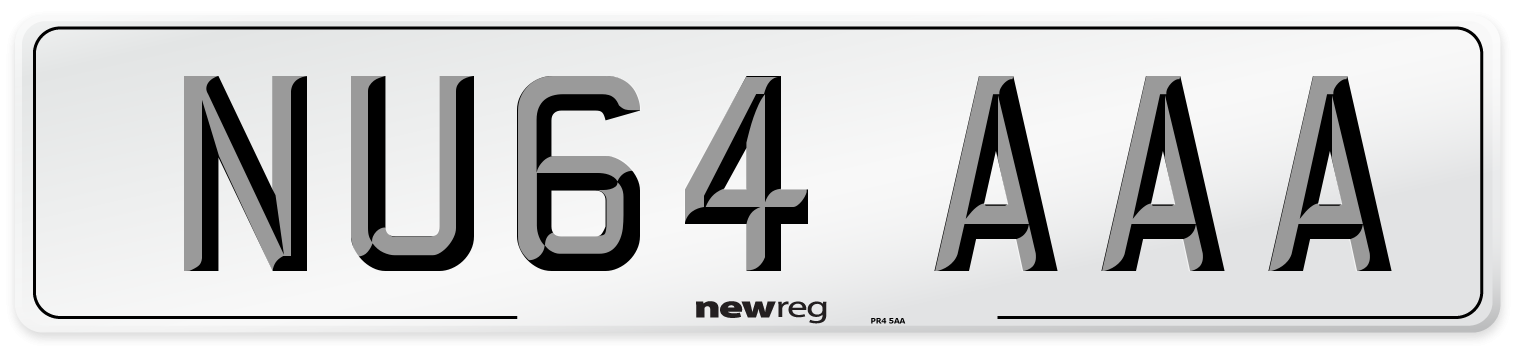 NU64 AAA Number Plate from New Reg